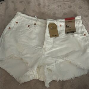 Levi's Women's Classic White Jean Shorts